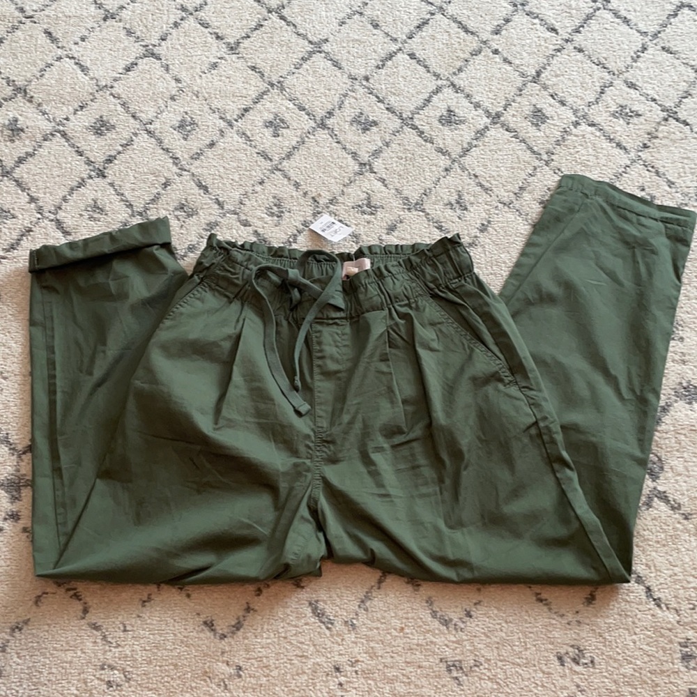 LOFT Poplin Jogger Pants NWT - M